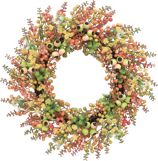 This 24” fall wreath perfect for your front door