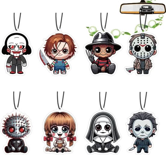 SOOO COOL!!!!!!! These horror movie car air fresheners are 50% off