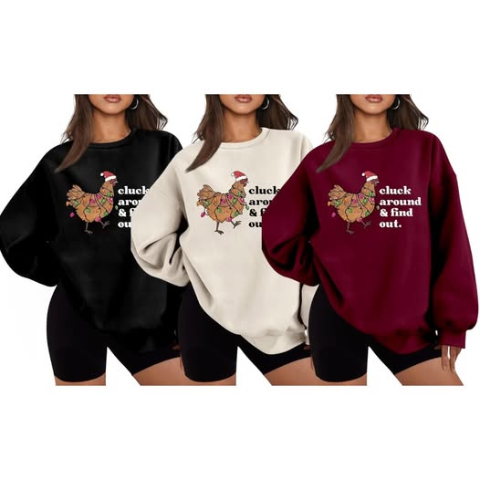 BAHAHA!!!! This Christmas chicken sweatshirt is too funny 50% off