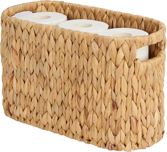 This Water Hyacinth Toilet Paper Holder drops 50%off