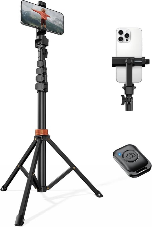This 66″ Phone Tripod with Remote is 50% off