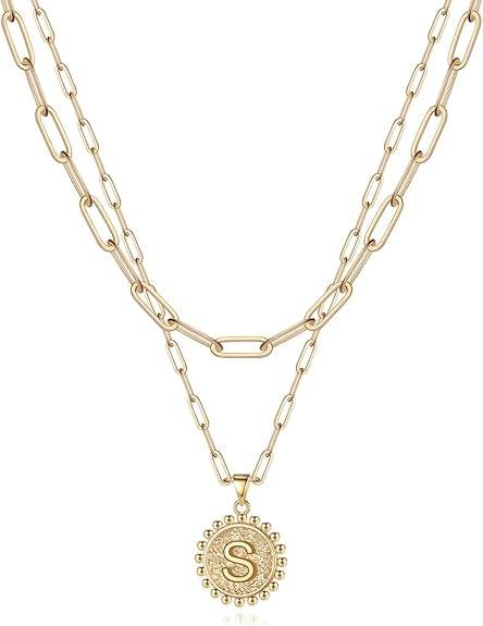 These gold initial necklaces make such a cute personalized gift!