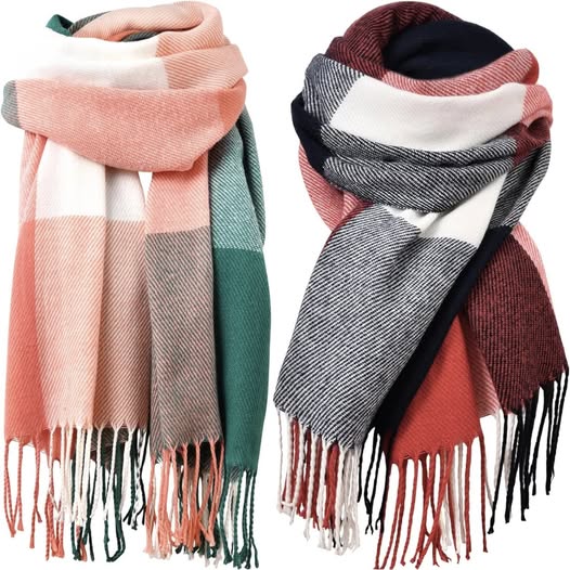This winter scarf is warm, soft, and perfect for chilly days.