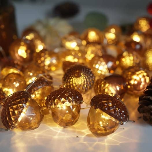 Oh pretty!!!!! These Acorn String Lights drop 50%off