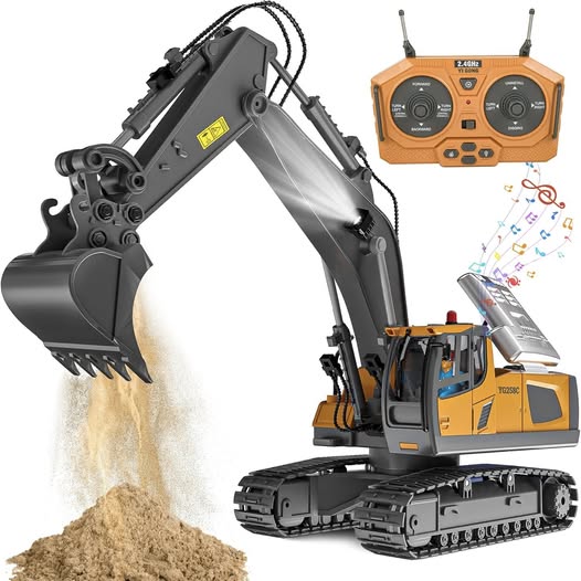 This Remote Control Excavator Toy with Metal Shovel is 50% off
