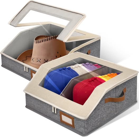 This Hat Organizer has a $10 off coupon!