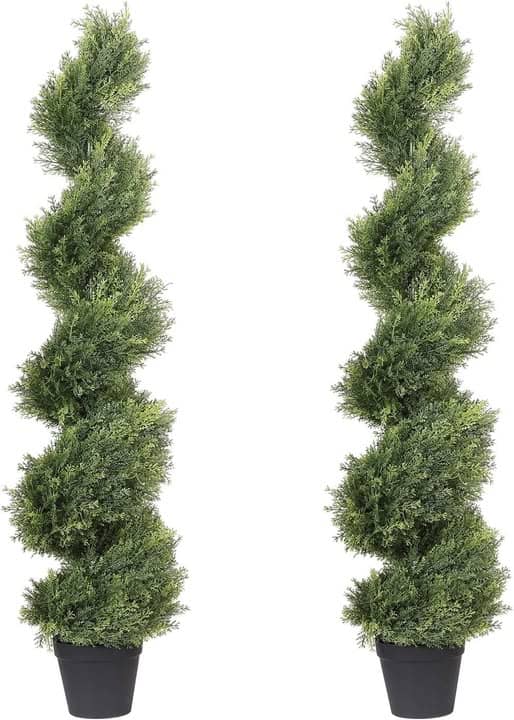 These spiral topiary trees (set of 2) are perfect for your porch or entryway 45% off