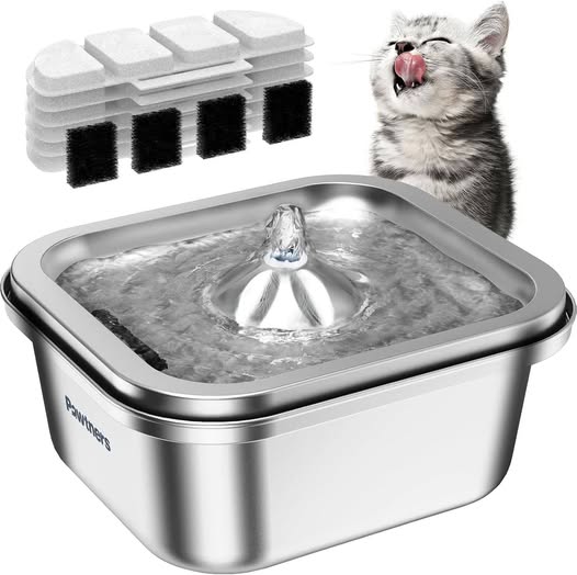 This stainless steel cat water fountain is 45% off