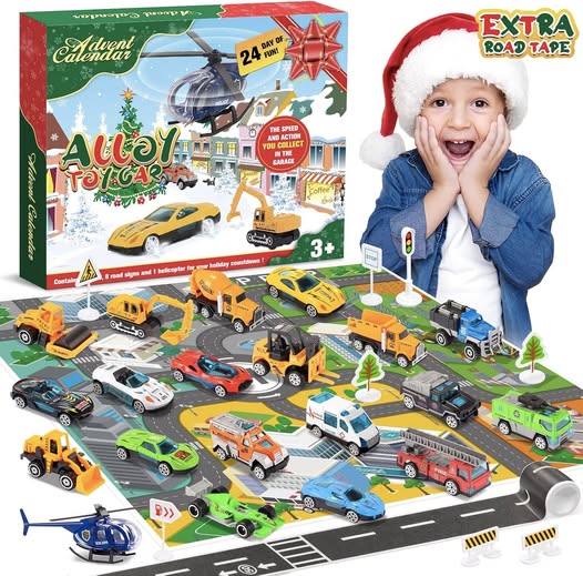 This Christmas advent calendar toy car set is 45% off