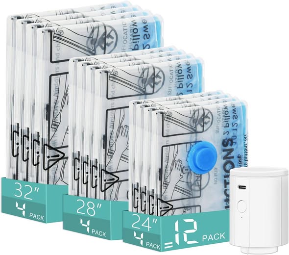 These Vacuum Storage Bags with a Wireless Pump are 50% off