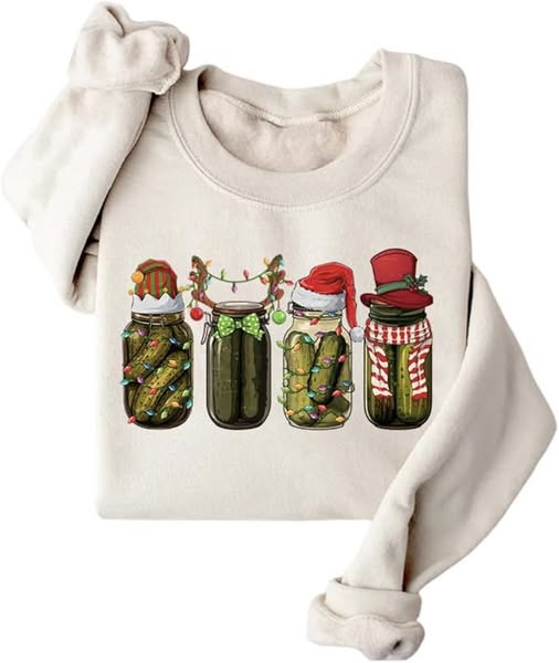 This Christmas pickle sweatshirt is 50% off