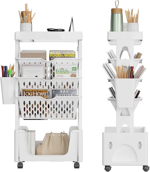 ONLY $23!!! This Rolling Book Carts drops 50%off