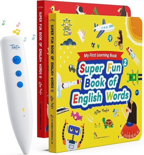 This Talking Pen Book helps kids learn to read and learn words!!!!