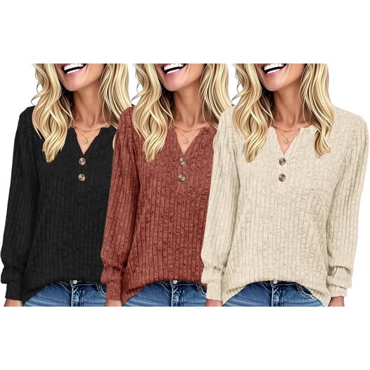 These long sleeve henley shirts are 45% off