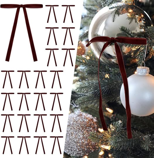 Black Friday!!! These Burgundy Velvet Christmas Tree Bows are only $9.99