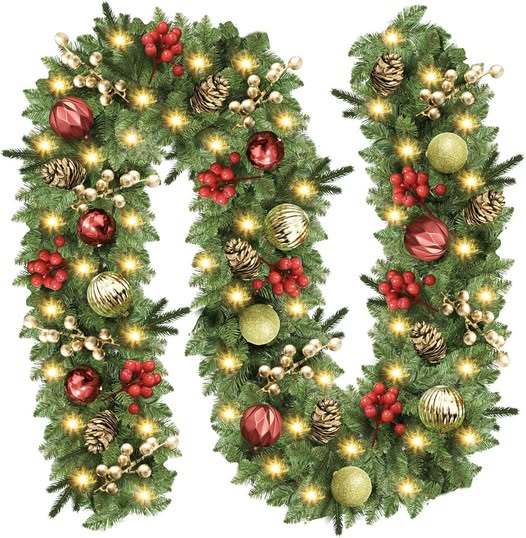 This 9FT Prelit Christmas Garland is 50% off