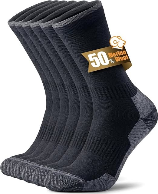 These Merino Wool Hiking Crew Socks are 50% off
