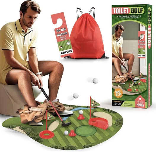 Toilet golf game hilarious gift for dads or white elephant!