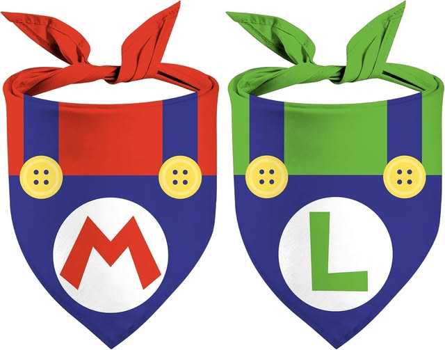 Haha Mario Dog Bandanas 2 Pack drops 50%off