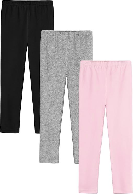 These 3-pack girls’ cotton leggings are 50% off