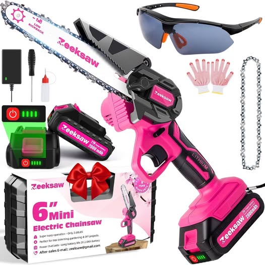 This Pink Mini Chainsaws drops 30%off