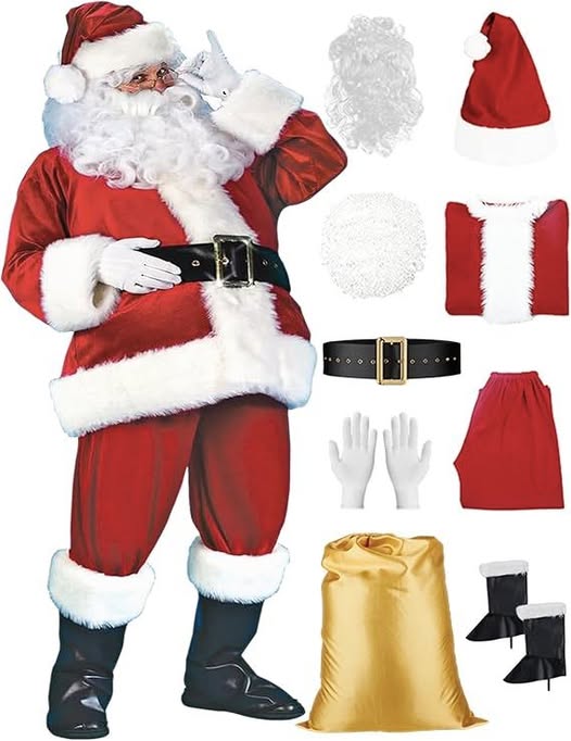 This Santa Claus costume is 50% off