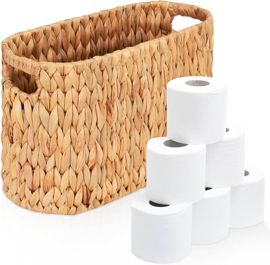This Wicker Toilet Paper Holder drops 50%off