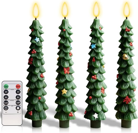 These flameless Christmas tree candles are 50% off