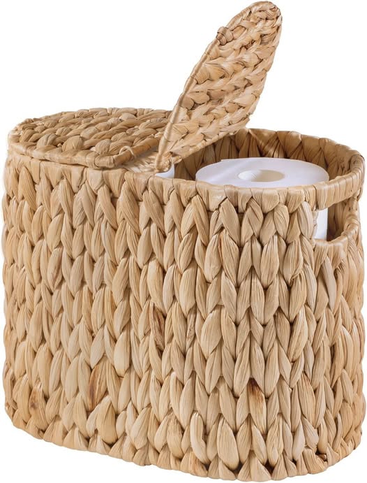 This Toilet Paper Basket with Lid is Only $16.64
