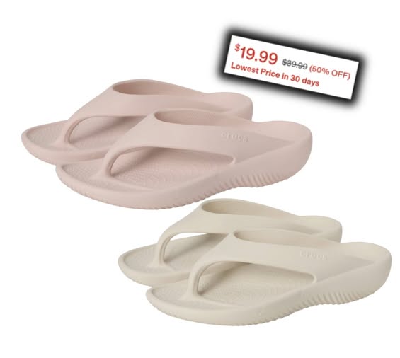 50% off CROCS slides today! Free ship too!