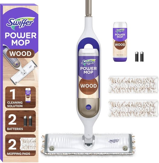 This Swiffer PowerMop Wood Mop Kit is 53% off