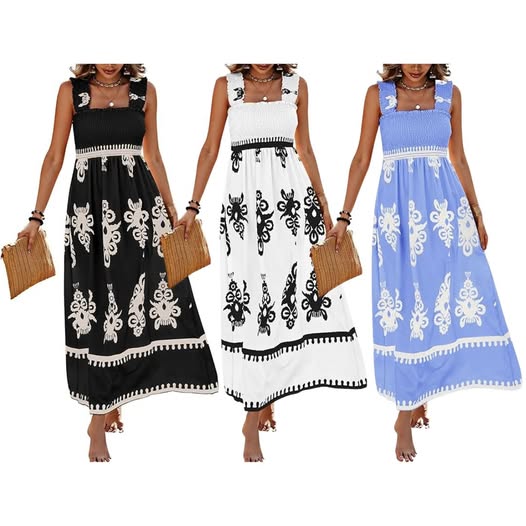 This flowy boho maxi dress is such a good everyday summer dress