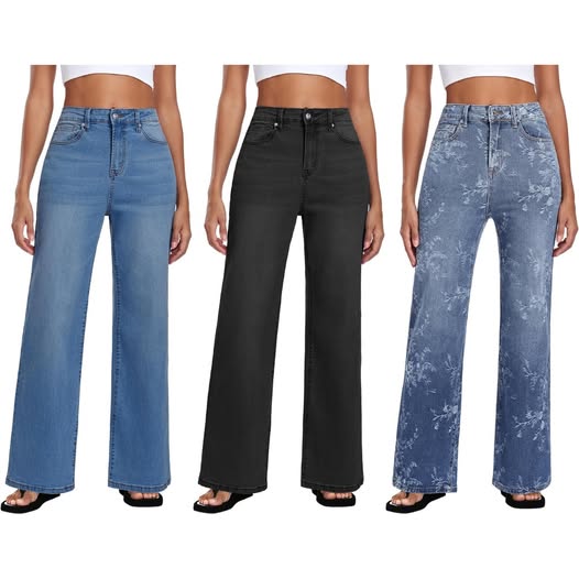 These high-waisted straight leg jeans are a closet staple