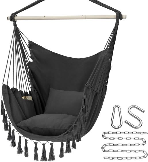 This hammock chair is such a vibe for porches or bedrooms