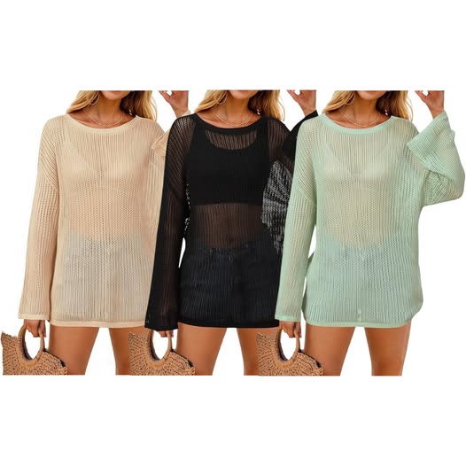 These lightweight crochet tops are great for a beach coverup!!!!!
