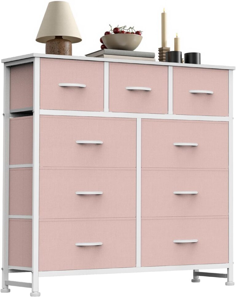 9 Drawer Fabric Dresser Storage Tower