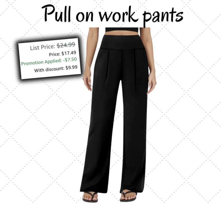 Pull on comfy work pants for ten bucks!