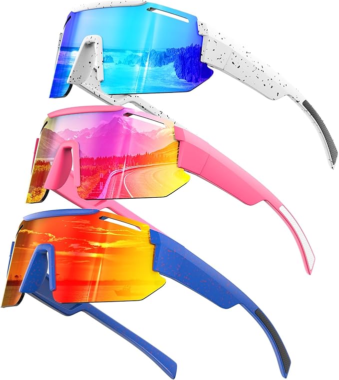 Polarized Youth Baseball Sunglasses 3 pack