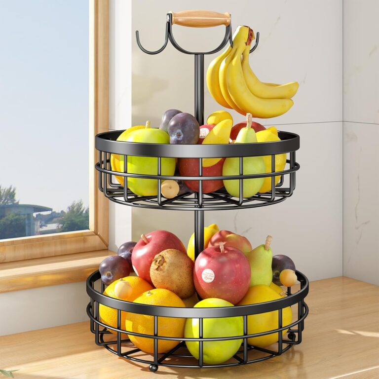 2-Tier Fruit Basket Bowl Vegetable Storage