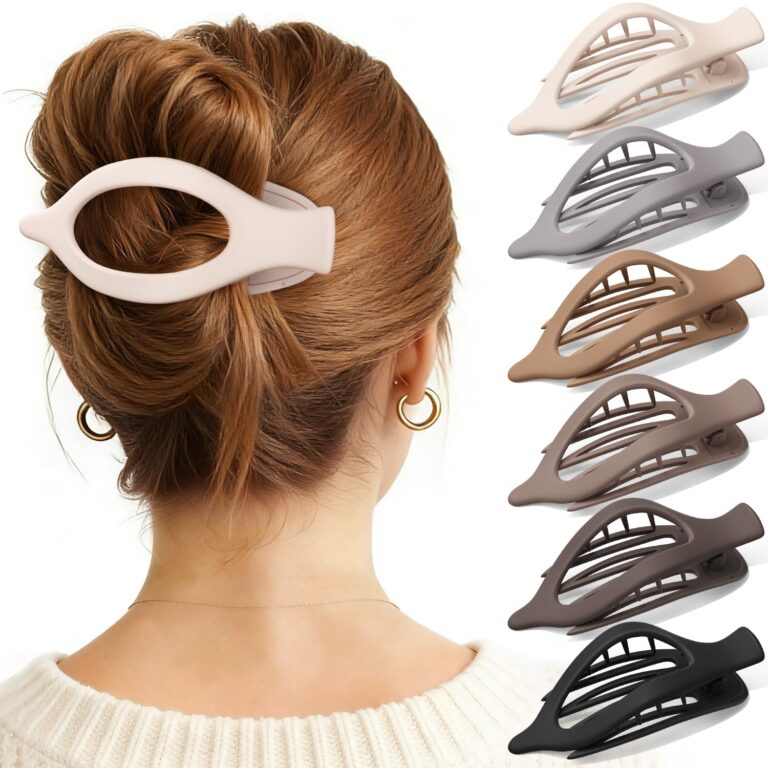 6 Pcs Large Flat Hair Clips