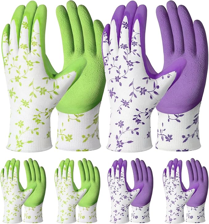 3 or 6 pack Gardening Gloves 