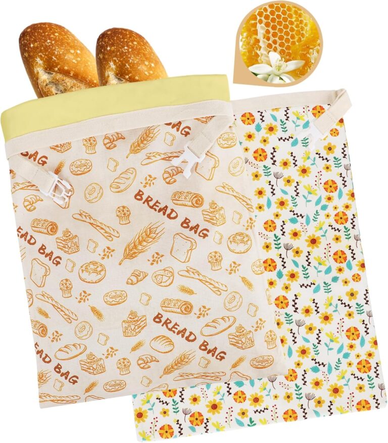 2-Pack Reusable Beeswax Bread Bags  