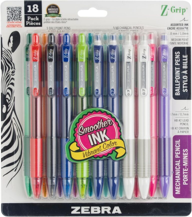 18-Pack Zebra Pen Z-Grip Writing Set