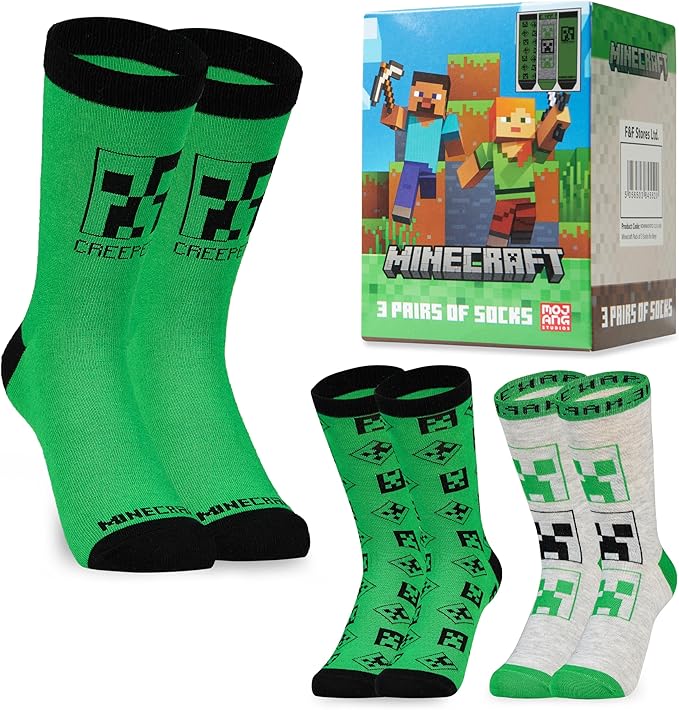 Minecraft Kids' Crew Socks