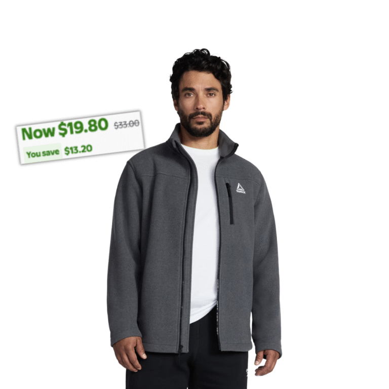 Reebok Men and Big Men's Fleece Zip Jacket 