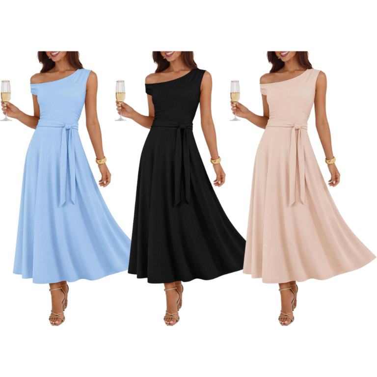 Women’s One Shoulder Cocktail Maxi Dress
