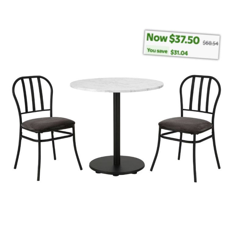 Mainstays 3-Piece Marble Table Top Indoor Dining Bistro Set 
