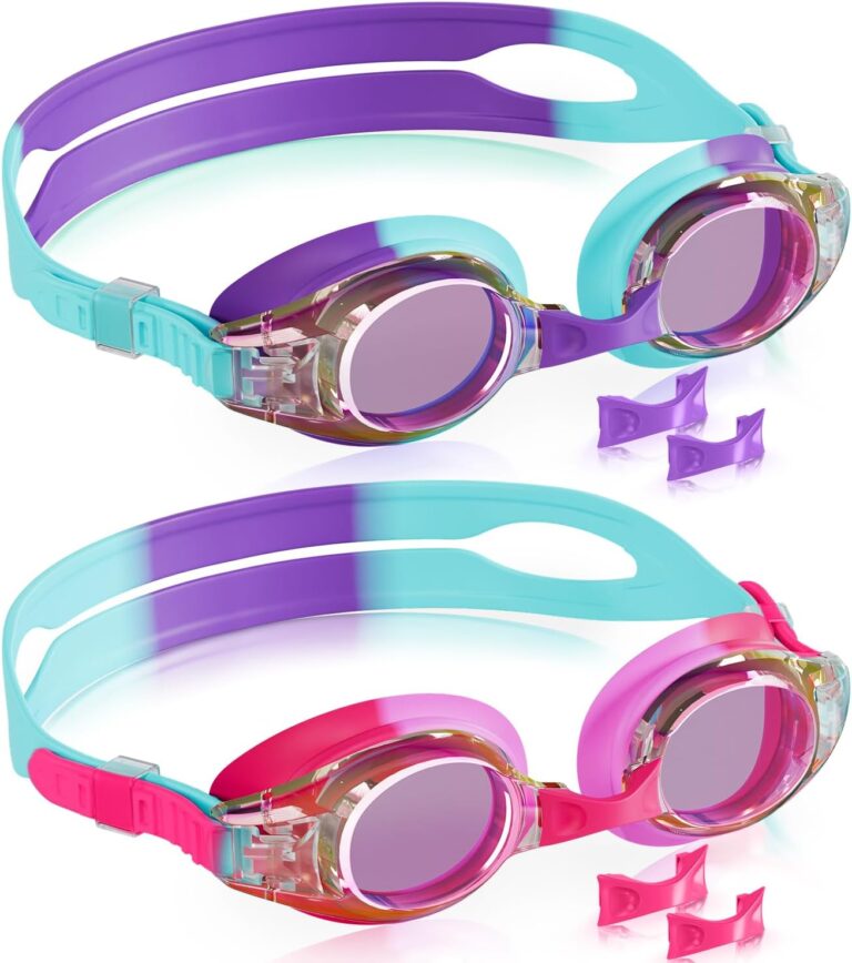 2 Pack Kids Anti-Fog Swim Goggles