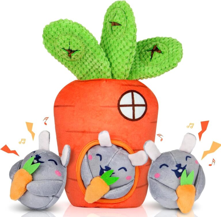 Hide and Seek Squeaky Dog Plush Toy