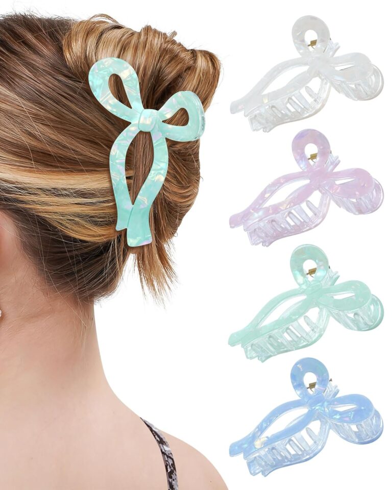 4 Pack Elegant Bow Hair Claw Clips